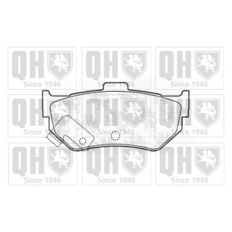 Jeu de 4 plaquettes de frein arrière QUINTON HAZELL OEM 43022SF1S00