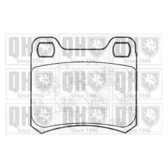 Jeu de 4 plaquettes de frein arrière QUINTON HAZELL OEM A0004209820