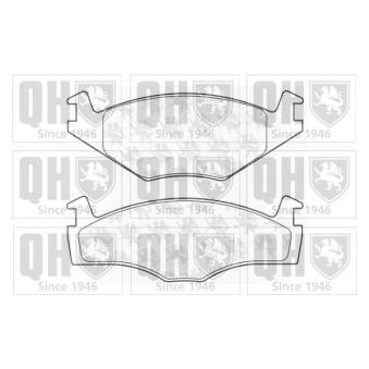 Jeu de 4 plaquettes de frein avant QUINTON HAZELL OEM 171698151G Jeu de 4 plaquettes de frein avant QUINTON HAZELL OEM 171698151G