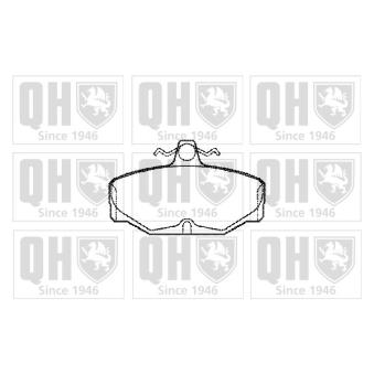 Jeu de 4 plaquettes de frein arrière QUINTON HAZELL BP364 pour FORD GRANADA 2.0 - 90cv