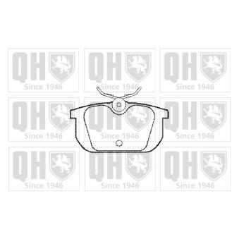 Jeu de 4 plaquettes de frein arrière QUINTON HAZELL BP369 pour NISSAN LAUREL 1.4 i - 88cv