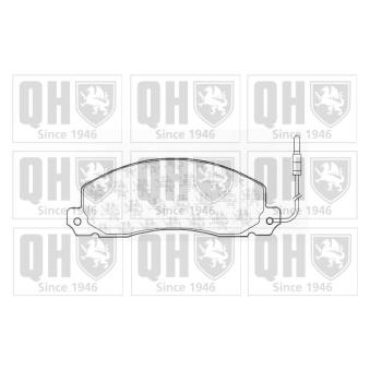 Jeu de 4 plaquettes de frein avant QUINTON HAZELL OEM 7701202956