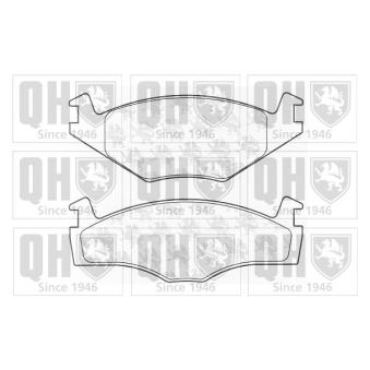 Jeu de 4 plaquettes de frein avant QUINTON HAZELL OEM 41060V4963
