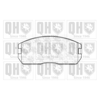 Jeu de 4 plaquettes de frein avant QUINTON HAZELL OEM MB618576