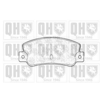 Jeu de 4 plaquettes de frein arrière QUINTON HAZELL OEM 9940969 Jeu de 4 plaquettes de frein arrière QUINTON HAZELL OEM 9940969