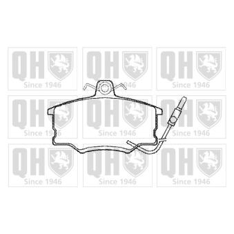 Jeu de 4 plaquettes de frein avant QUINTON HAZELL OEM 791449