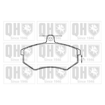 Jeu de 4 plaquettes de frein avant QUINTON HAZELL BP404 pour AUDI 90 2.2 - 115cv