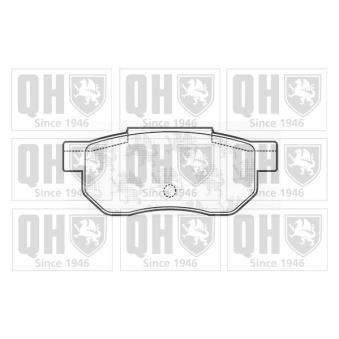 Jeu de 4 plaquettes de frein arrière QUINTON HAZELL OEM 43022SH3G01