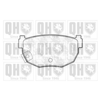 Jeu de 4 plaquettes de frein arrière QUINTON HAZELL OEM 4406001P90