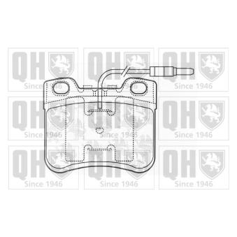 Jeu de 4 plaquettes de frein avant QUINTON HAZELL OEM 95647611