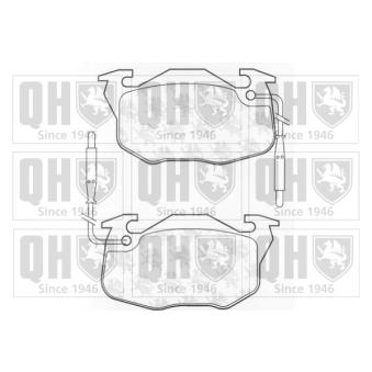 Jeu de 4 plaquettes de frein avant QUINTON HAZELL OEM 425127 Jeu de 4 plaquettes de frein avant QUINTON HAZELL OEM 425127