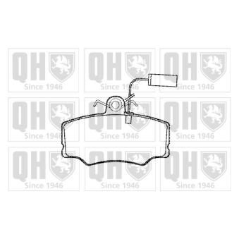 Jeu de 4 plaquettes de frein avant QUINTON HAZELL [BP525]