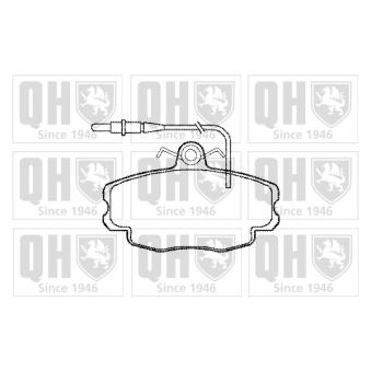 Jeu de 4 plaquettes de frein avant QUINTON HAZELL OEM 95666894