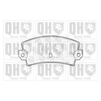 Jeu de 4 plaquettes de frein arrière QUINTON HAZELL OEM 9940969 Jeu de 4 plaquettes de frein arrière QUINTON HAZELL OEM 9940969