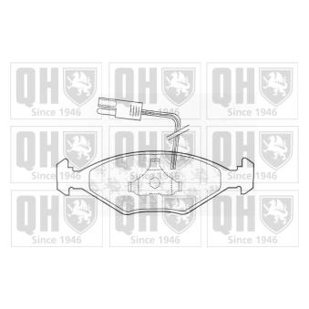 Jeu de 4 plaquettes de frein avant QUINTON HAZELL [BP545]