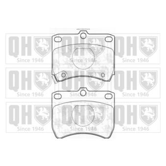 Jeu de 4 plaquettes de frein avant QUINTON HAZELL OEM DA193328Z Jeu de 4 plaquettes de frein avant QUINTON HAZELL OEM DA193328Z