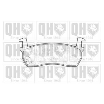 Jeu de 4 plaquettes de frein avant QUINTON HAZELL OEM 4106005B26