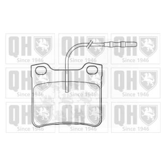 Jeu de 4 plaquettes de frein arrière QUINTON HAZELL OEM 425193