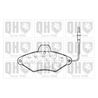 Jeu de 4 plaquettes de frein avant QUINTON HAZELL OEM 425156