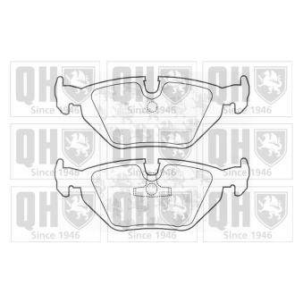 Jeu de 4 plaquettes de frein arrière QUINTON HAZELL OEM 34211165233 Jeu de 4 plaquettes de frein arrière QUINTON HAZELL OEM 34211165233