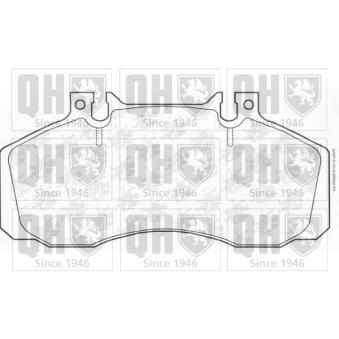 Jeu de 4 plaquettes de frein avant QUINTON HAZELL OEM 0014201520