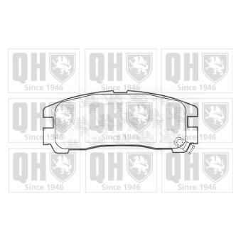 Jeu de 4 plaquettes de frein arrière QUINTON HAZELL OEM MR389578