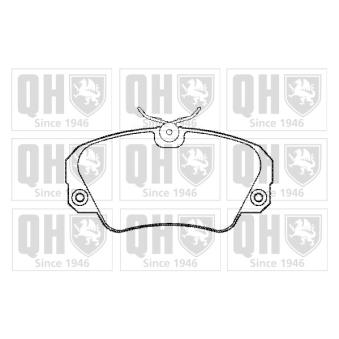 Jeu de 4 plaquettes de frein avant QUINTON HAZELL OEM 90393506