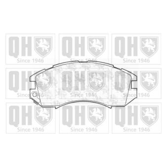 Jeu de 4 plaquettes de frein avant QUINTON HAZELL OEM 26296AA101