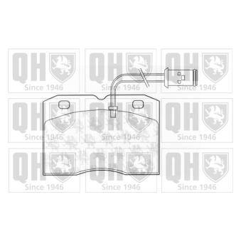 Jeu de 4 plaquettes de frein avant QUINTON HAZELL OEM 1906039