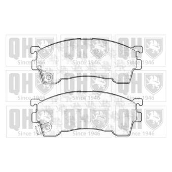 Jeu de 4 plaquettes de frein avant QUINTON HAZELL OEM GAYH3323ZA
