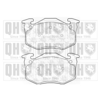 Jeu de 4 plaquettes de frein arrière QUINTON HAZELL OEM 7701204036