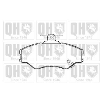 Jeu de 4 plaquettes de frein avant QUINTON HAZELL OEM 581014BA00