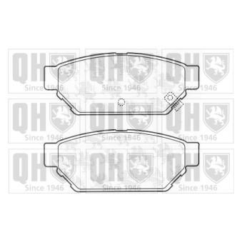 Jeu de 4 plaquettes de frein arrière QUINTON HAZELL OEM MB699336