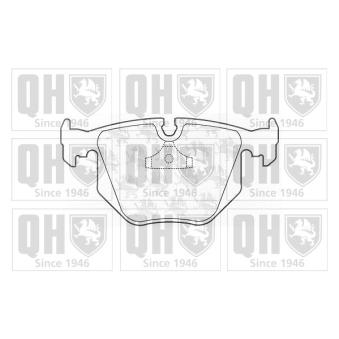 Jeu de 4 plaquettes de frein arrière QUINTON HAZELL OEM 34211164581