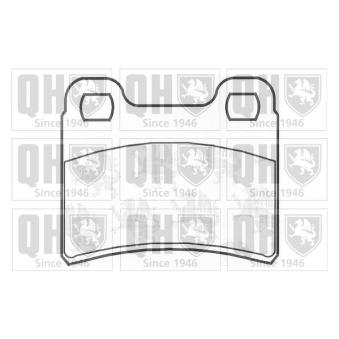 Jeu de 4 plaquettes de frein arrière QUINTON HAZELL OEM 7114005