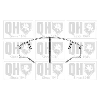 Jeu de 4 plaquettes de frein avant QUINTON HAZELL OEM 0446526230