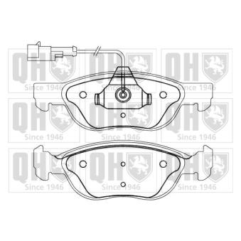 Jeu de 4 plaquettes de frein avant QUINTON HAZELL OEM 77362316
