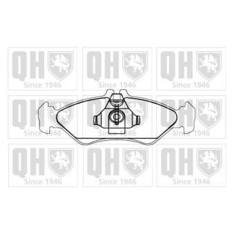 Jeu de 4 plaquettes de frein arrière QUINTON HAZELL OEM A0024206920