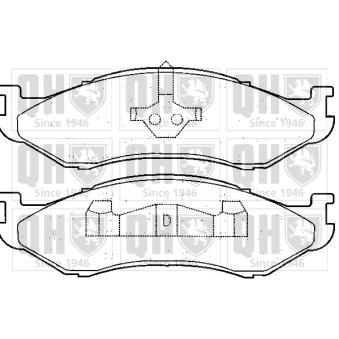 Jeu de 4 plaquettes de frein avant QUINTON HAZELL OEM K5533323ZB