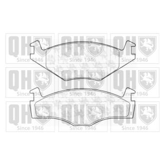 Jeu de 4 plaquettes de frein avant QUINTON HAZELL OEM 867698151 Jeu de 4 plaquettes de frein avant QUINTON HAZELL OEM 867698151