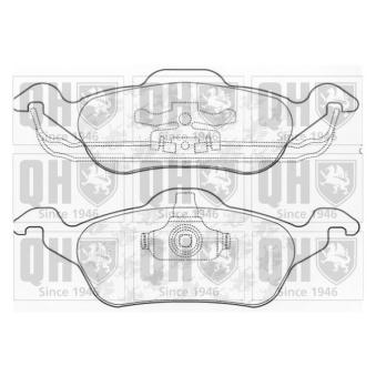 Jeu de 4 plaquettes de frein avant QUINTON HAZELL OEM 410601N025