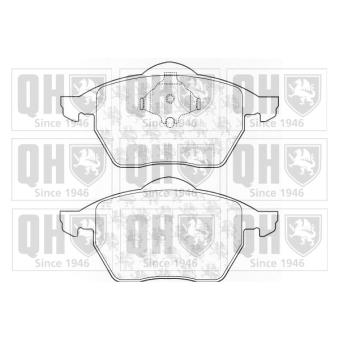 Jeu de 4 plaquettes de frein avant QUINTON HAZELL OEM 8D0698151F