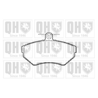 Jeu de 4 plaquettes de frein avant QUINTON HAZELL OEM 8E0698151