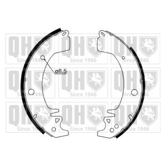 Jeu de mâchoires de frein QUINTON HAZELL OEM 1013623