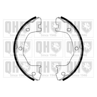Jeu de mâchoires de frein, frein de stationnement QUINTON HAZELL OEM 5001860144