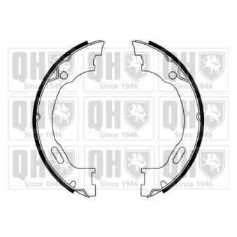 Jeu de mâchoires de frein, frein de stationnement QUINTON HAZELL OEM 68020626AA