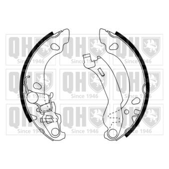 Jeu de mâchoires de frein QUINTON HAZELL OEM 77362491