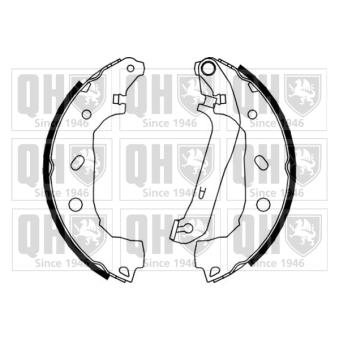 Jeu de mâchoires de frein QUINTON HAZELL BS1150 pour FORD TRANSIT CONNECT 1.6 TDCi - 115cv