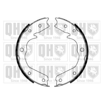 Jeu de mâchoires de frein, frein de stationnement QUINTON HAZELL OEM 1605914