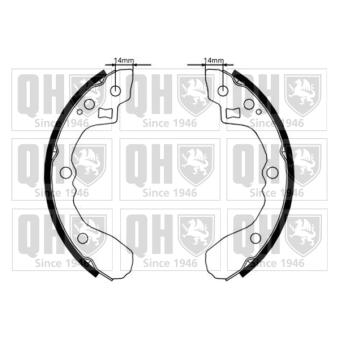Jeu de mâchoires de frein QUINTON HAZELL OEM 1044141